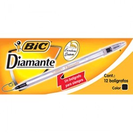 BOLIGRAFO BIC DIAMANTE TINTA NEGRA MEDIANO...