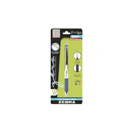 BOLIGRAFO ZEBRA GRIP FLIGHT AZUL 1 PIEZA