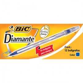 BOLIGRAFO BIC DIAMANTE TINTA AZUL MEDIANO...