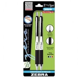 BOLIGRAFO Z GRIP FLIGHT NEGRO 2PZS