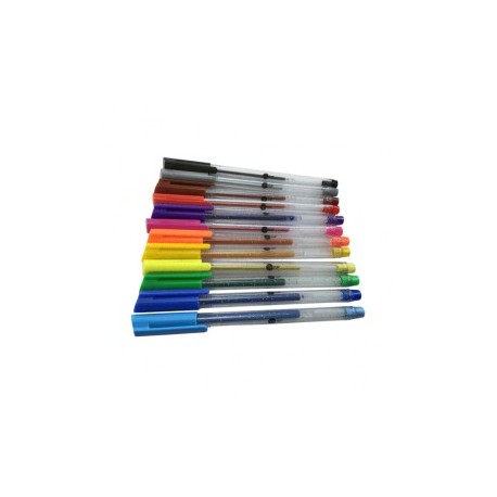 PLUMA BARRIL TINTA GEL COLORES SURTIDOS 12...