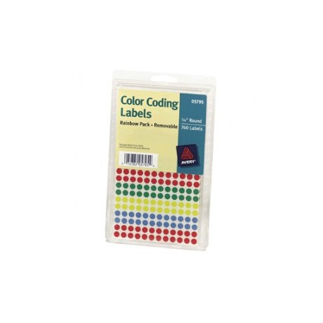 ETIQUETAS CIRCULARES AVERY VARIOS COLORES...