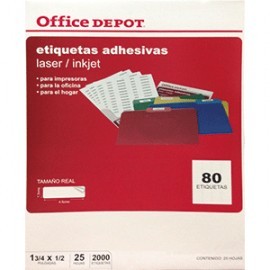 ETIQUETA LASER INKJET 1 3/4X1/2 OFFICE...