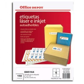 ETIQUETAS 4X3 1/3 LASER INKJET OFFICE...