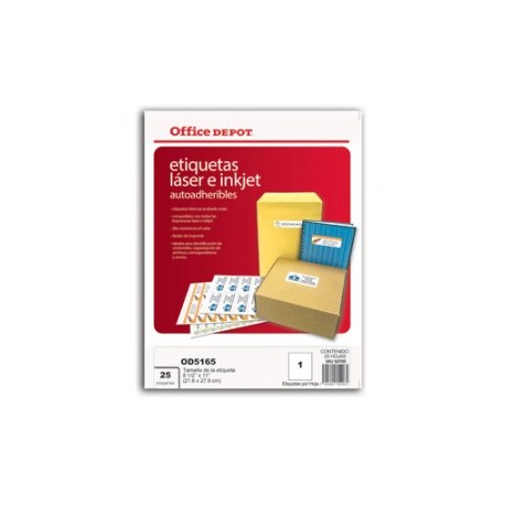 ETIQUETAS LASER INKJET 8.5X11 OFFICE DEPOT...