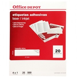 ETIQUETA LASER INKJET 4X1 OFFICE DEPOT CON...