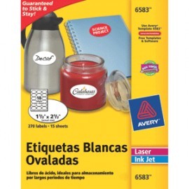 ETIQUETAS LASER INKJET AVERI OVALADAS CON...