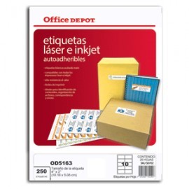 ETIQUETAS LASER INKJET 4X2 OFFICCE DEPOT...