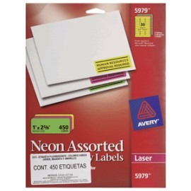 ETIQUETAS LASER FLUORESCENTES AVERY CON 150