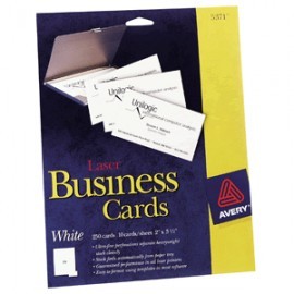 TARJETAS LASER 2X3.5 BLANCA AVERY CON 250...