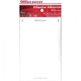 ETIQUETAS RECTANGULARES OFFICE DEPOT BLANCA