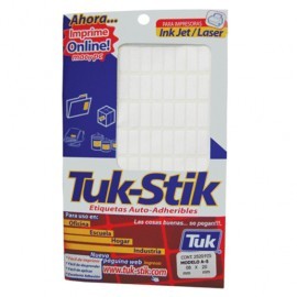 ETIQUETA RECTANGULAR TUK 8X20MM BLANCA CON...