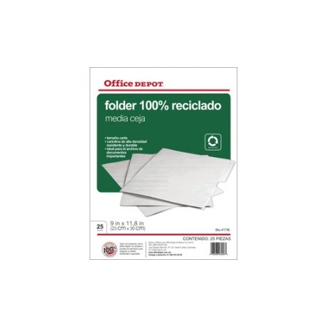 FOLDER CARTA OFFICE DEPOT RECICLADO CON 25...