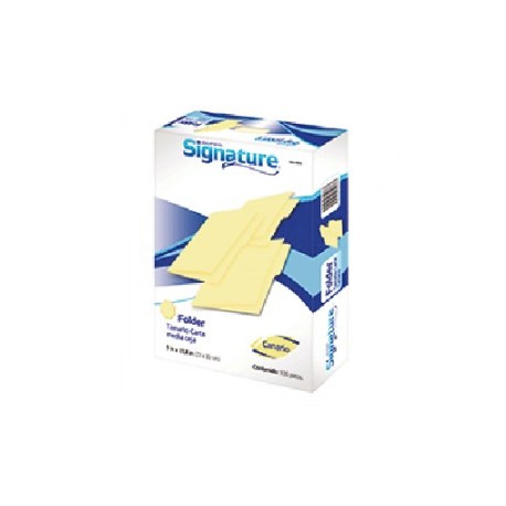 FOLDER CARTA SIGNATURE COLOR CANARIO CON...