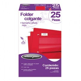 FOLDER COLGANTE WILSON JONES OFICIO ROJO...