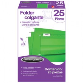 FOLDER COLGANTE WJ OFICIO VERDE BRILLANTE...