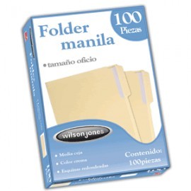 FOLDER OFICIO WILSON JONES MANILA CON 100...