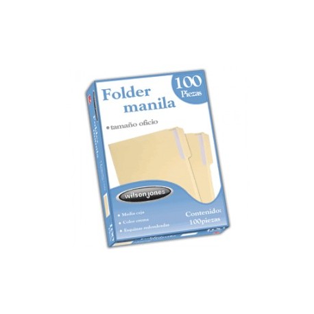 FOLDER OFICIO WILSON JONES MANILA CON 100...