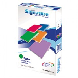 FOLDER OFICIO SIGNATURE VERDE CON 50 PIEZAS