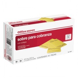 SOBRE DE PAPEL OFFICE DEPOT DE COBRANZA 50...