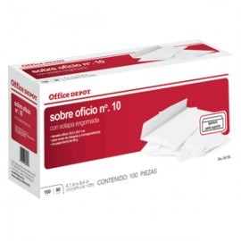 SOBRE DE PAPEL OFICIO OFFICE DEPOT BLANCO...