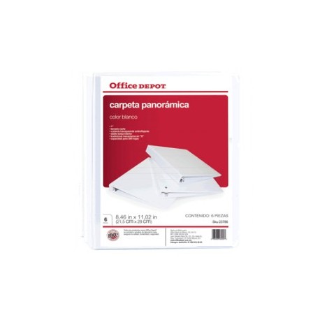 CARPETA OFFICE DEPOT CON 6 PAQUETES