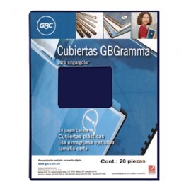 CUBIERTA PLASTICA GBC CANADA AZUL CON 20