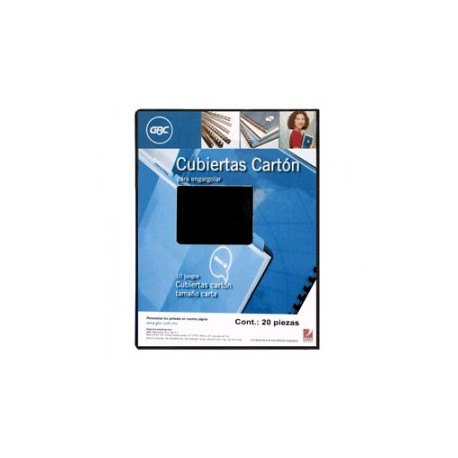 CUBIERTA DE CARTON GBC COLOR NEGRO CON 20...