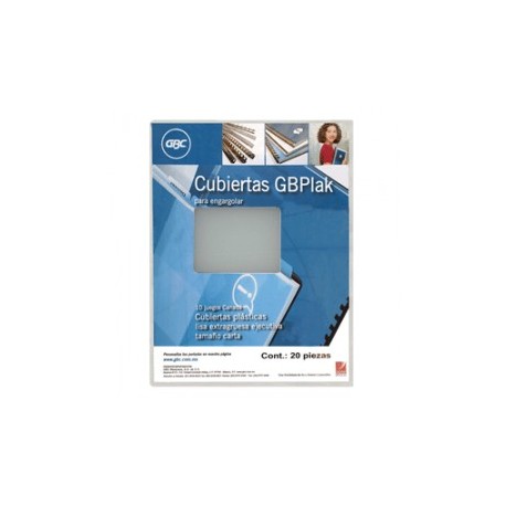 CUBIERTA GBPLACK PLASTICA GBC CRISTAL C/20...