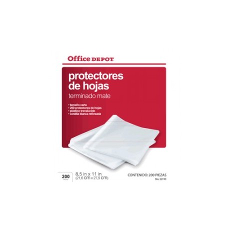 PROTECTOR DE HOJAS OFFICE DEPOT MATE CON...