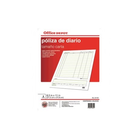 POLIZA DIARIO OFFICE DEPOT 50 HOJAS