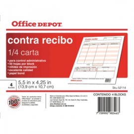 CONTRARECIBO OFFICE DEPOT