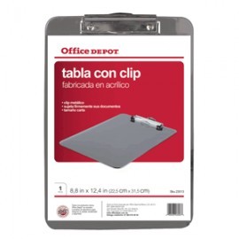 TABLA CON CLIP ACLILICO OFFICE DEPOT...