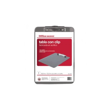 TABLA CON CLIP ACLILICO OFFICE DEPOT...