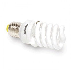 FOCO SANELEC TWIST AHORRADOR LUZ CALIDA 15W