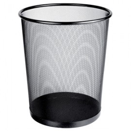 BOTE DE BASURA OFFICE DEPOT MESH COLOR NEGRO