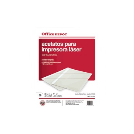 ACETATO PARA IMPRESORA AOD LASER OD CON 50