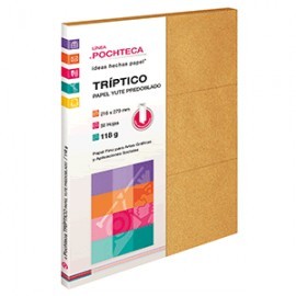 TRIPTICO PAPEL YUTE 118G C50