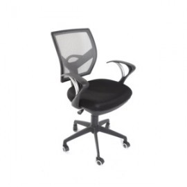 SILLA DE TRABAJO MESH GRIS NEGRO