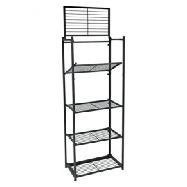 RACK PLEGABLE ACERO 5 REPISAS SLIM GRIS...