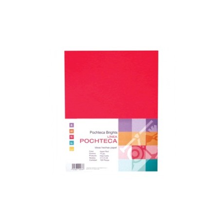 PAPEL BRIGHT RED NEON CARTA CON 100 HOJAS...