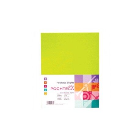 PAPEL BRIGHT LIME NEON CARTA CON 100 HOJAS...