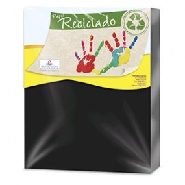 PAPEL RECICLADO NEGRO CON 100 HOJAS