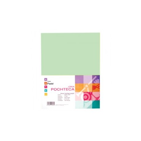 PAPEL PASTEL VERDE CARTA CON 100 HOJAS...
