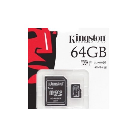 MICRO SD KINGSTON 64GB CLASE10